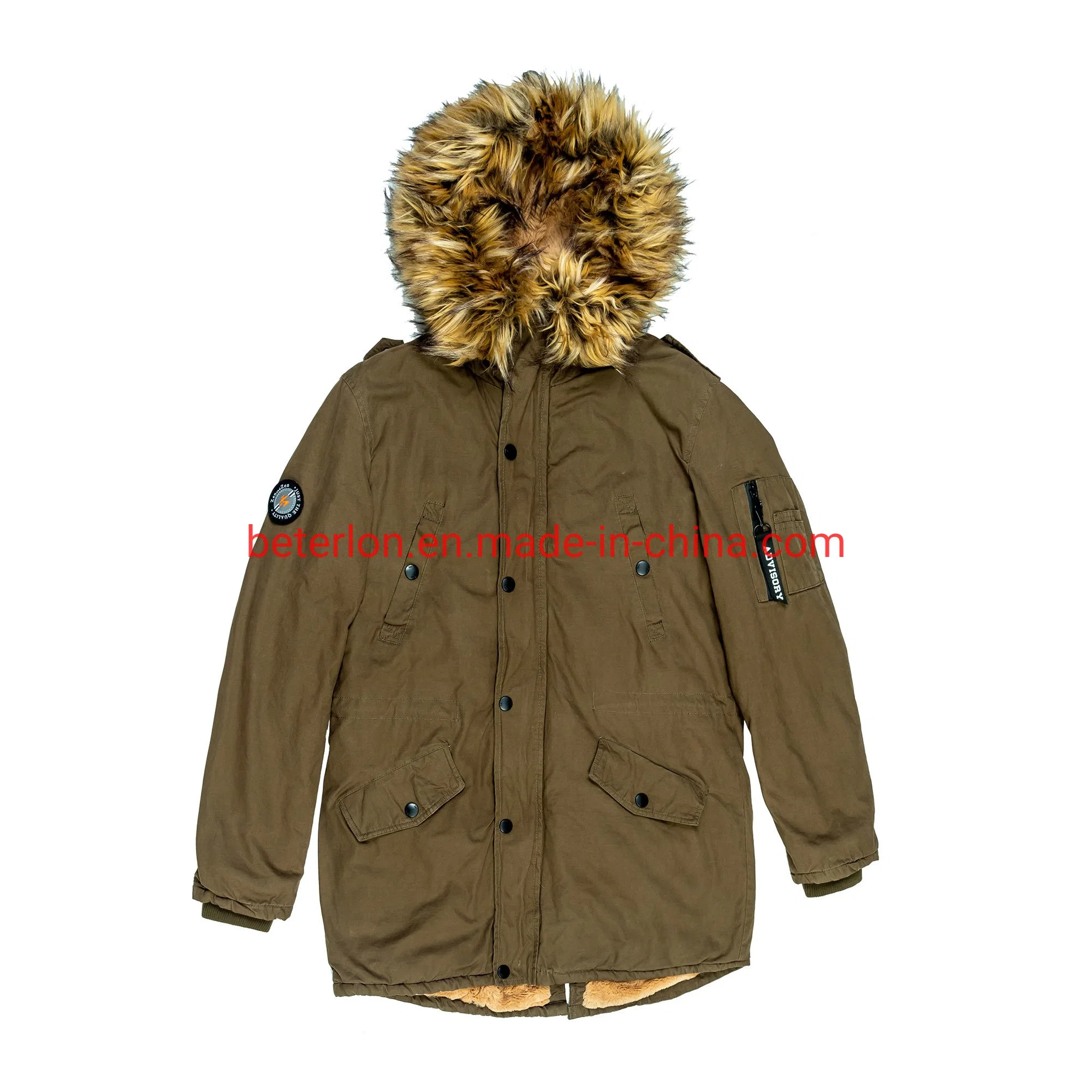 Ladies Winter Casual Washing Hooded Fur Cotton Coat/Jacket Women Parka