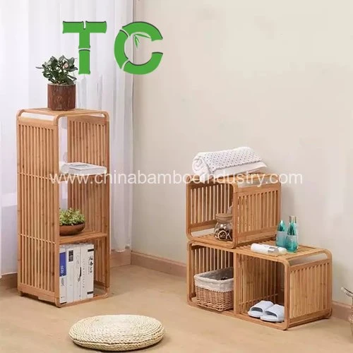 Großhandel/Lieferant Multifunktions Bambus Badezimmer Tower Rack Schlafzimmer Ecke Organizer Organizer Rack Badezimmer Lagerung Regal