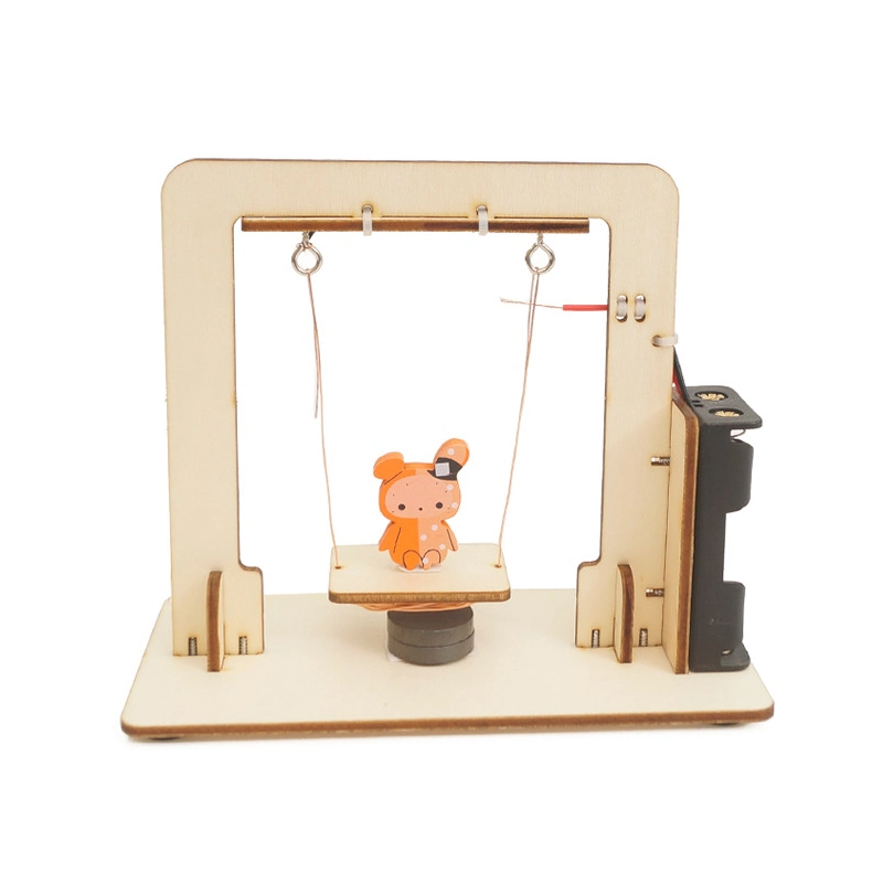 Bricolage Intelligent Wooden Puzzle Electromagnetic Swing Science Kit Toy for Cadeau pour enfants