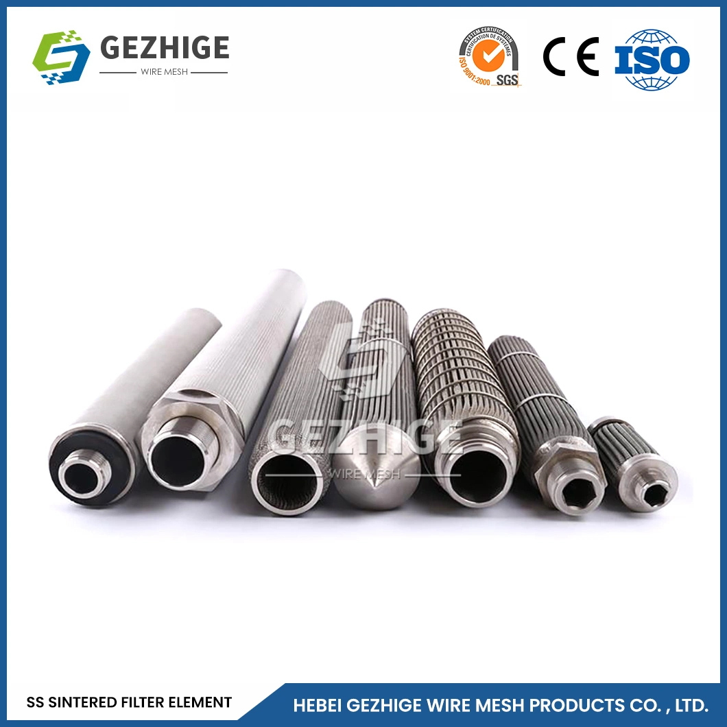 Gezhige Panel Dust Flter Cartridge Suppliers Threaded Interface Sintered Porous Filter Element China Clamp Connection 304 Sintered Filter Mesh