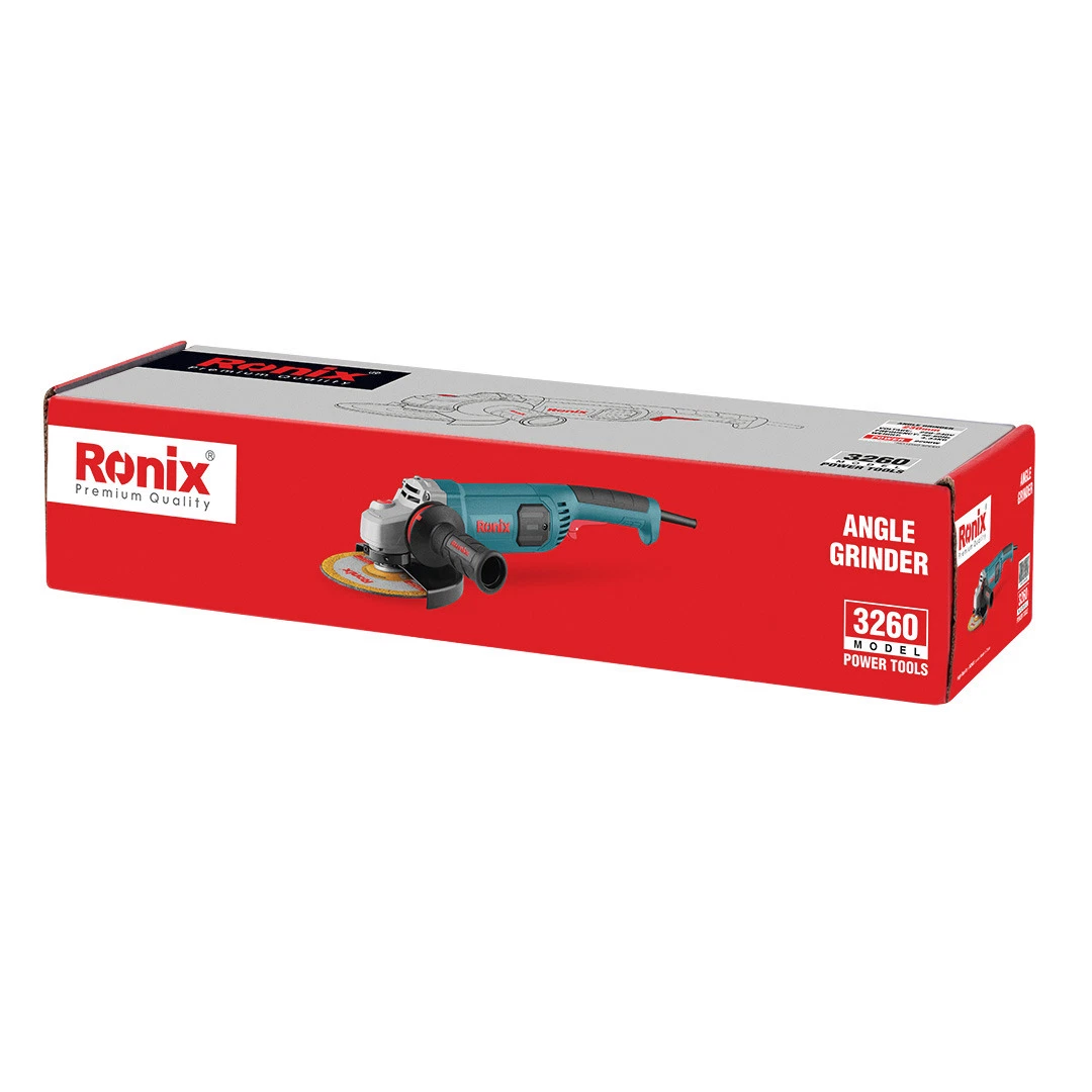 Ronix 3260 Angle Grinder 230mm 2200W 6600rpm Hot Sale Power Tools Wood Steel Metal Cutting Machine