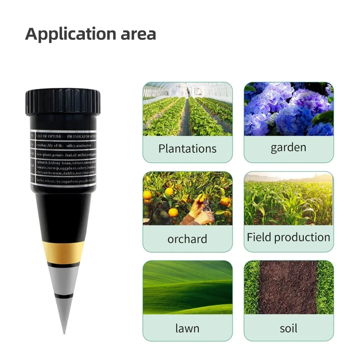 Medidor digital de pH el agua del suelo la humedad del analizador de probador de la luz del sol Monitor Detector para plantas de jardín de la herramienta de jardín hidropónico