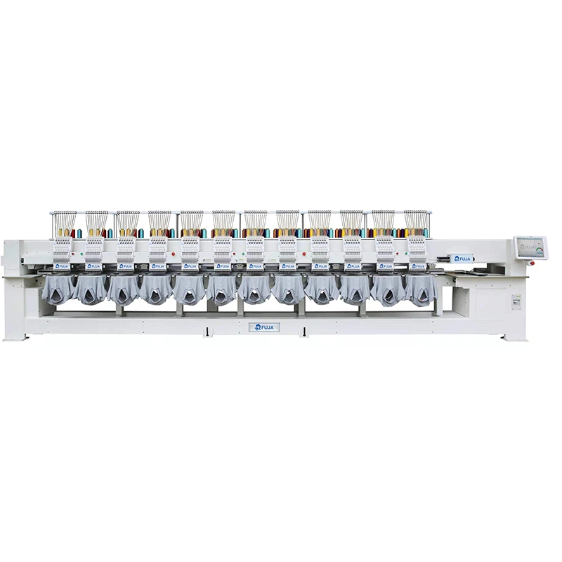 Multi Heads Multi Functions Fuja Large Area Embroidery Making Machine for Clothes Flat Embroidery Machine