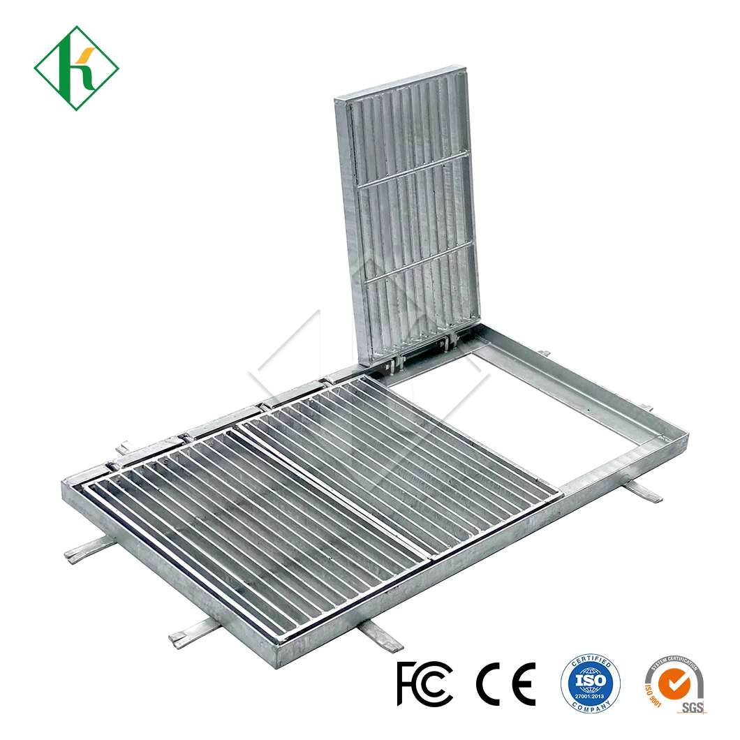 Kaiheng Steel Grating Platform Supplier Trench Drain Covers Stainless Steel China Anti-Theft Iron Drain Grates