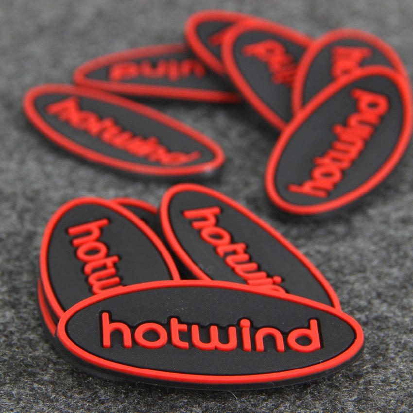 Customized High quality/High cost performance  PVC Patches 3D Silicone Rubber Label for Garments Accessories