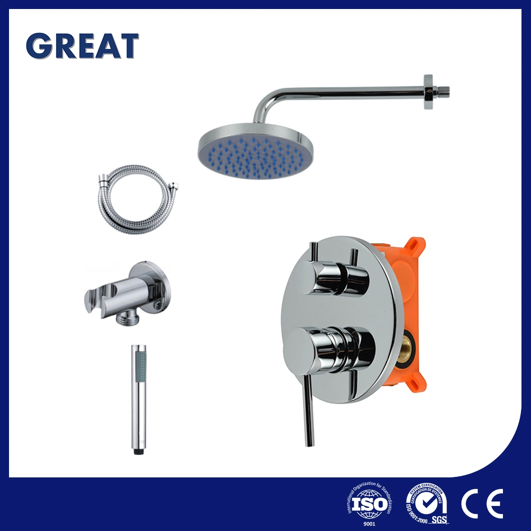 Great China Surface Mounted Shower Faucet Valve Manufacturers Thermostatic Shower Systems Gl412603A49A Concealed Shower Set with Box Classic Shower System Black
