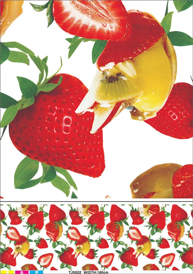 New Designed Friendly LFGB Spunlace Backing PVC Printed Tablecloth with Fruit