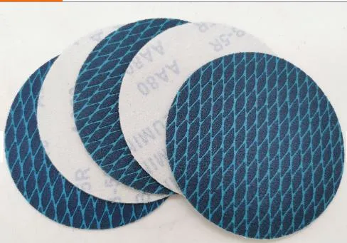 4"-7" Hot Sales Sharpness Blue Rhombus Hook and Loop Jb-5r Sanding Abrasive Disc for Wood Metal Sanding