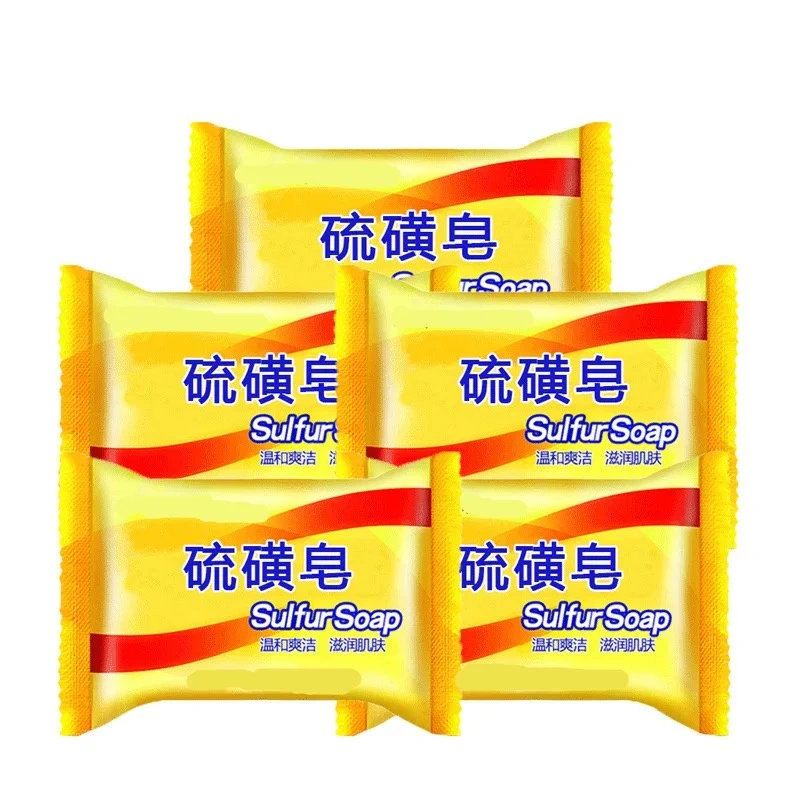 Sulphfur Soap Body Facial Soap Sulfur Soap Anti-Bacterial Acarid Kiling Toliet Soap Jabon Savon Manufacture