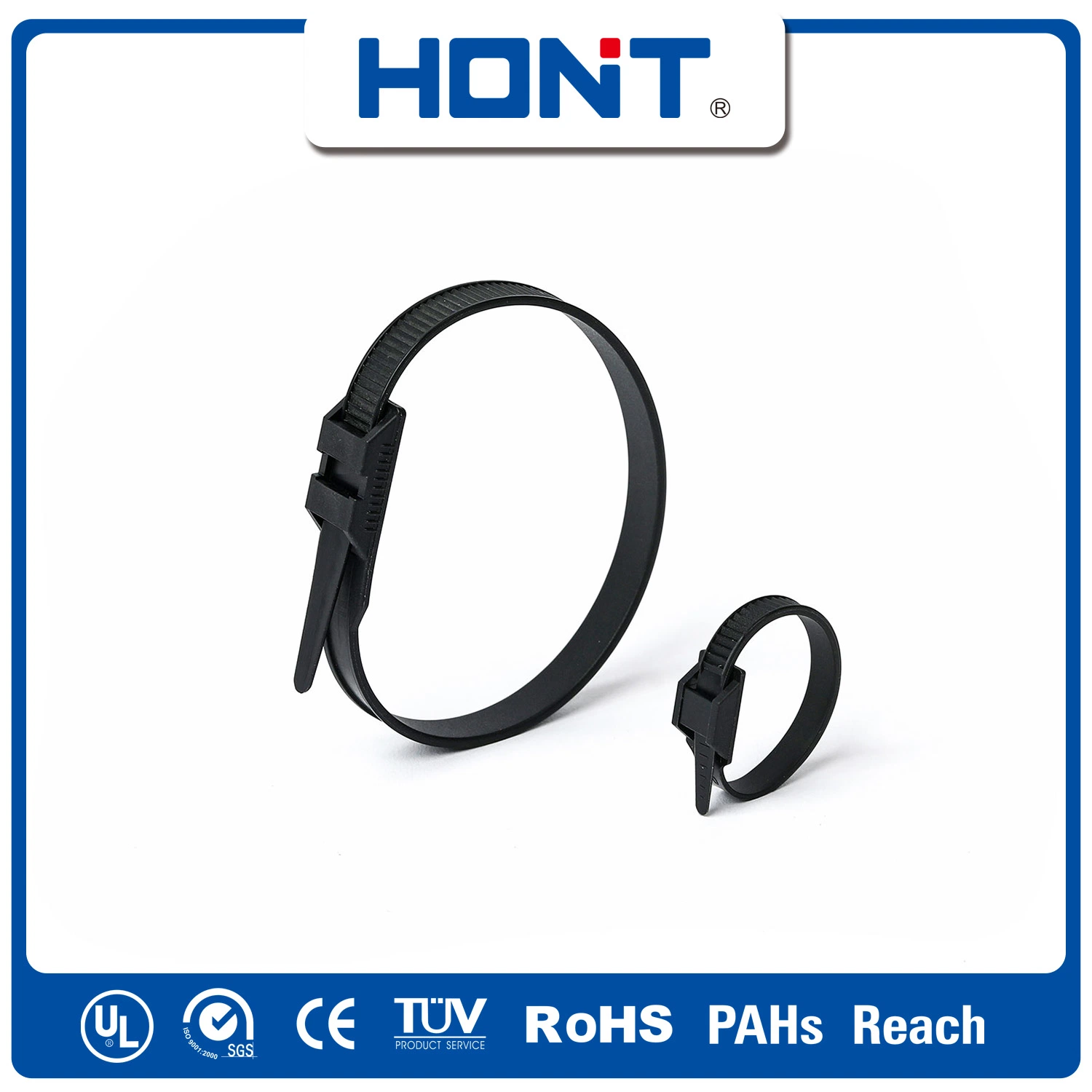 Nylon 66 ISO Approved Hont Plastic Bag + Sticker Exporting Carton/Tray Tie Bandex Cable Accessories