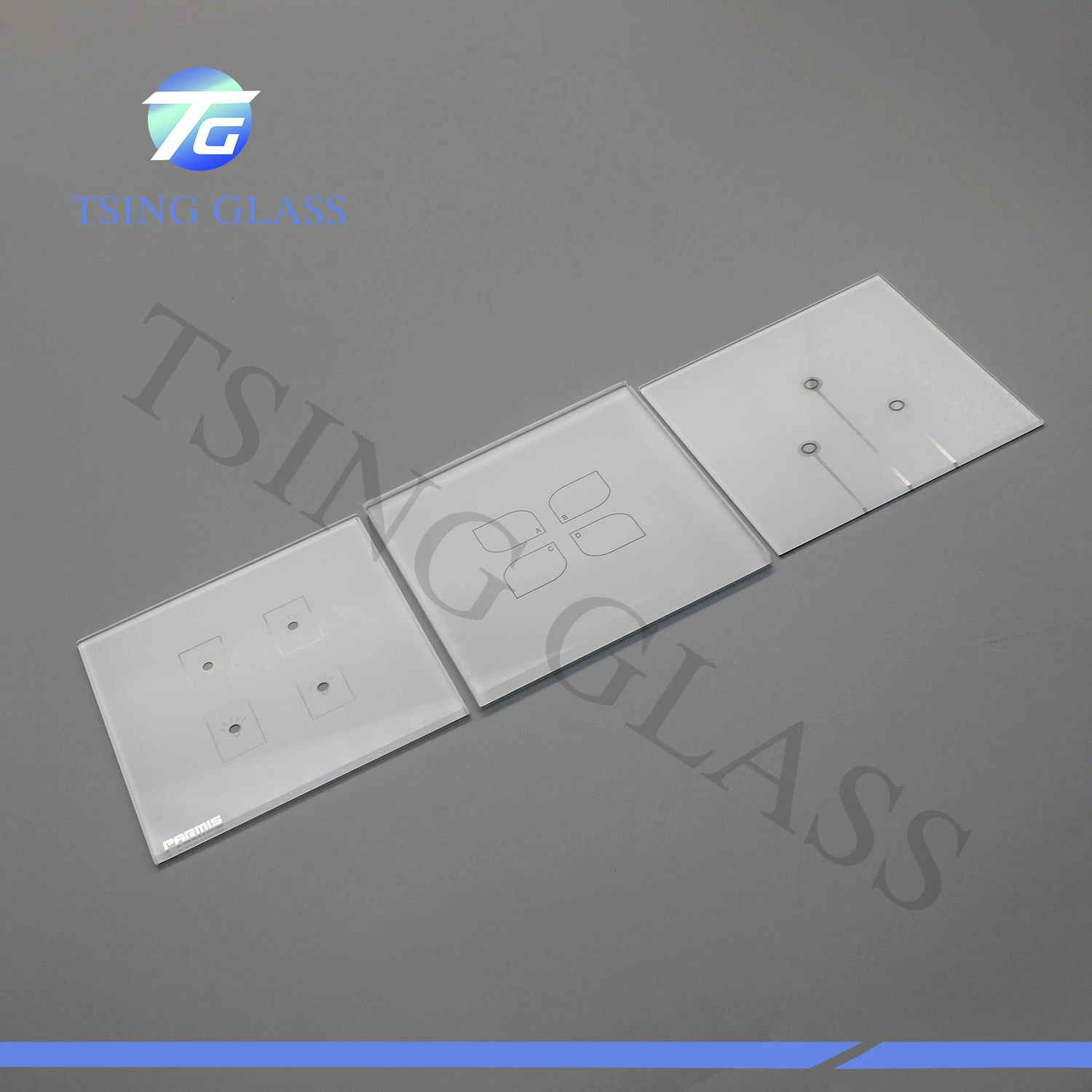 3-4mm Thickness Manufacture High Quality Customized Tempered Building Glass Switch Panel