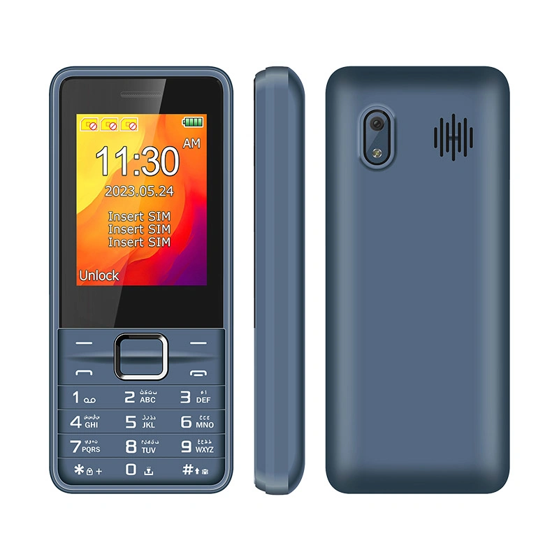 Econ E2454 2.4 Inch 25bi Big Battery Wholesale/Supplier Fashion GSM Keypad 3 SIM Card Torch Keypad Cheap Mobile Feature Phone