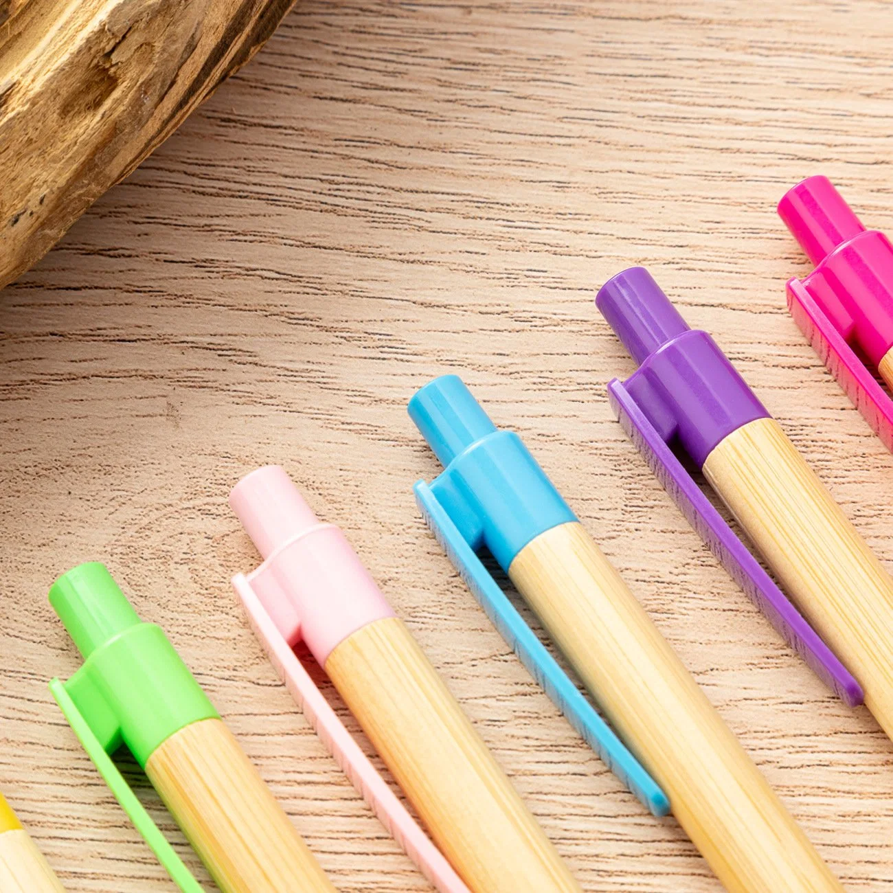 Press Wholesale/Supplier Bamboo Wood Material Advertising Gift Pen Can Print Logo Multi-Color