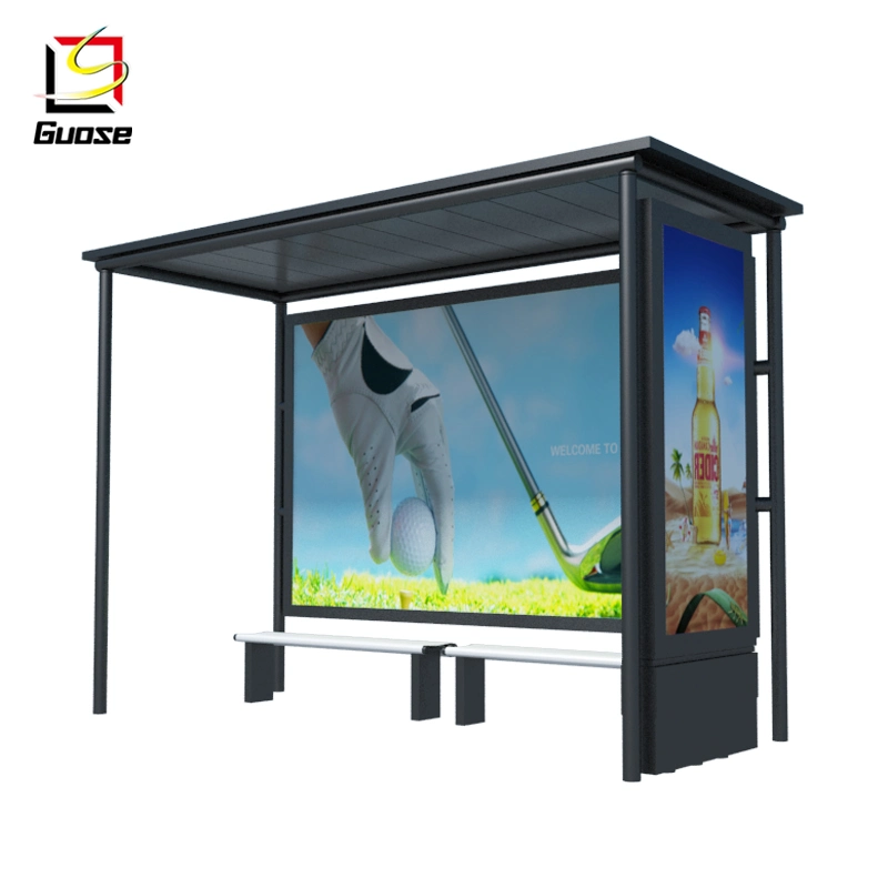 Bus Station Manufacturers Advertising Light Box Aluminium Bus Shelter