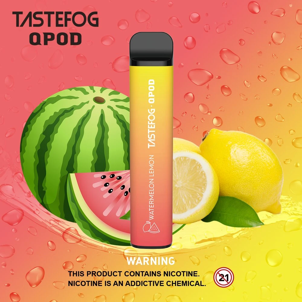 Caneta de sabor a fruta Hookah TasteFOG Qpod 2000 Puffs descartáveis Vape Bar 2K Puff cigarro eletrónico