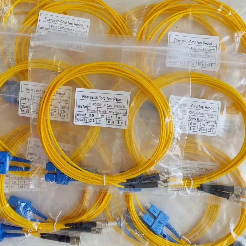 Fiber Patch Cord Flat Patch Cable FTTH with Sc Upc Connector 652D 657A 1/1.5/3/5/10/20m Indoor or Outdoor Optical Jumper Cable