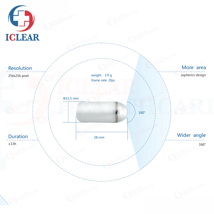 China &ge; 160&deg; 14hours HD Medical Digestive Small Intestine Capsule Endoscope