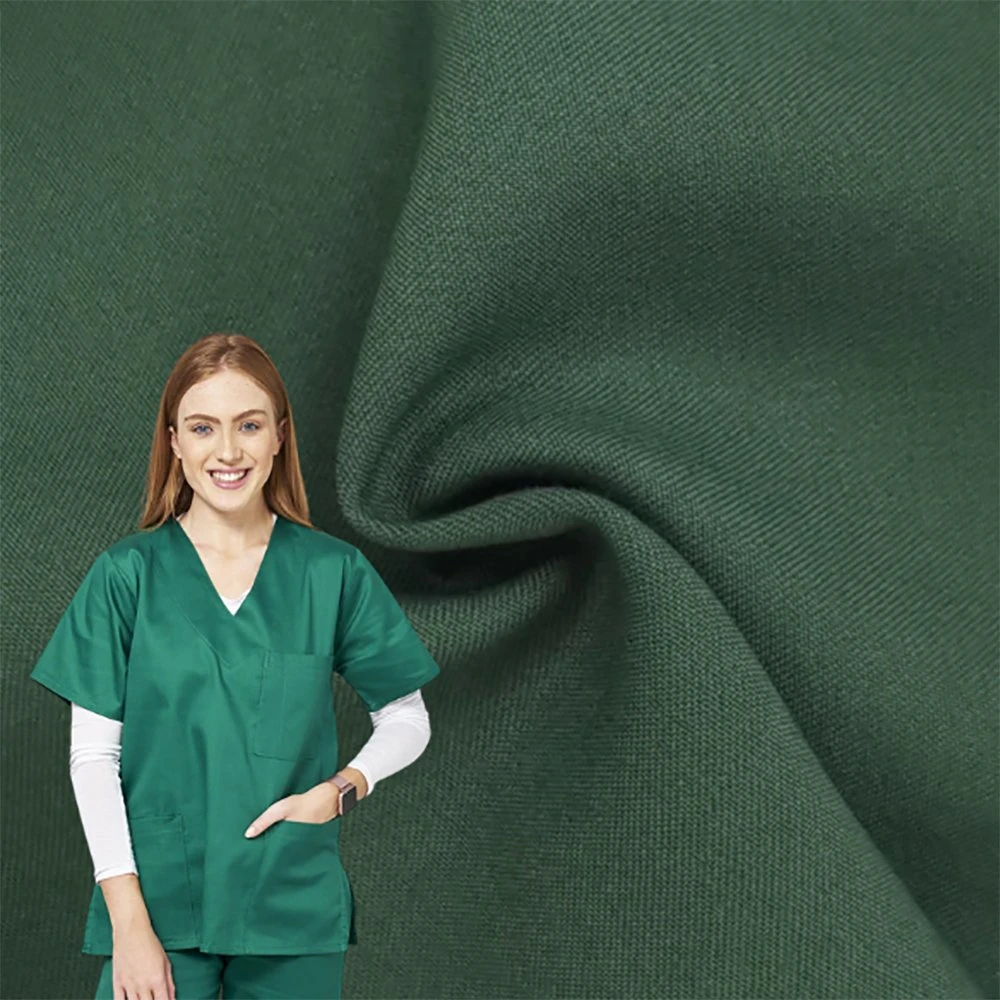 Agion Wicking Polyester Rayon Spandex Twill 99% Antimicrobial 4 Way Stretch Medical Scrubs Nursing Uniform Hospital Uniforms Fabric Scrubs Surgical Suit Fabric