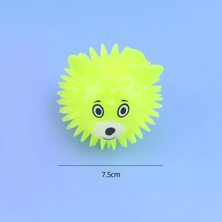 Cute Bear Flashing Luminescent Ball Massage Squeeze Toys Colorful Stress Relief Toys