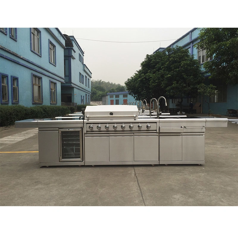 Sample Customization Gas Grill Stainless Steel Classic BBQ Kitchen Cabinet