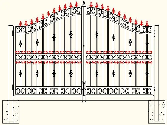 Puertas decorativas de la entrada de la seguridad del hierro labrado de la buena calidad