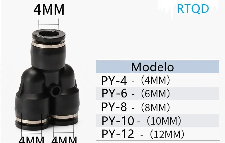 Alto Rendimiento Pneumatic Fittings Accesorio Neumatico Componente Neumatico Montaje De Neumaticos Acoplador Rapido Serie Py