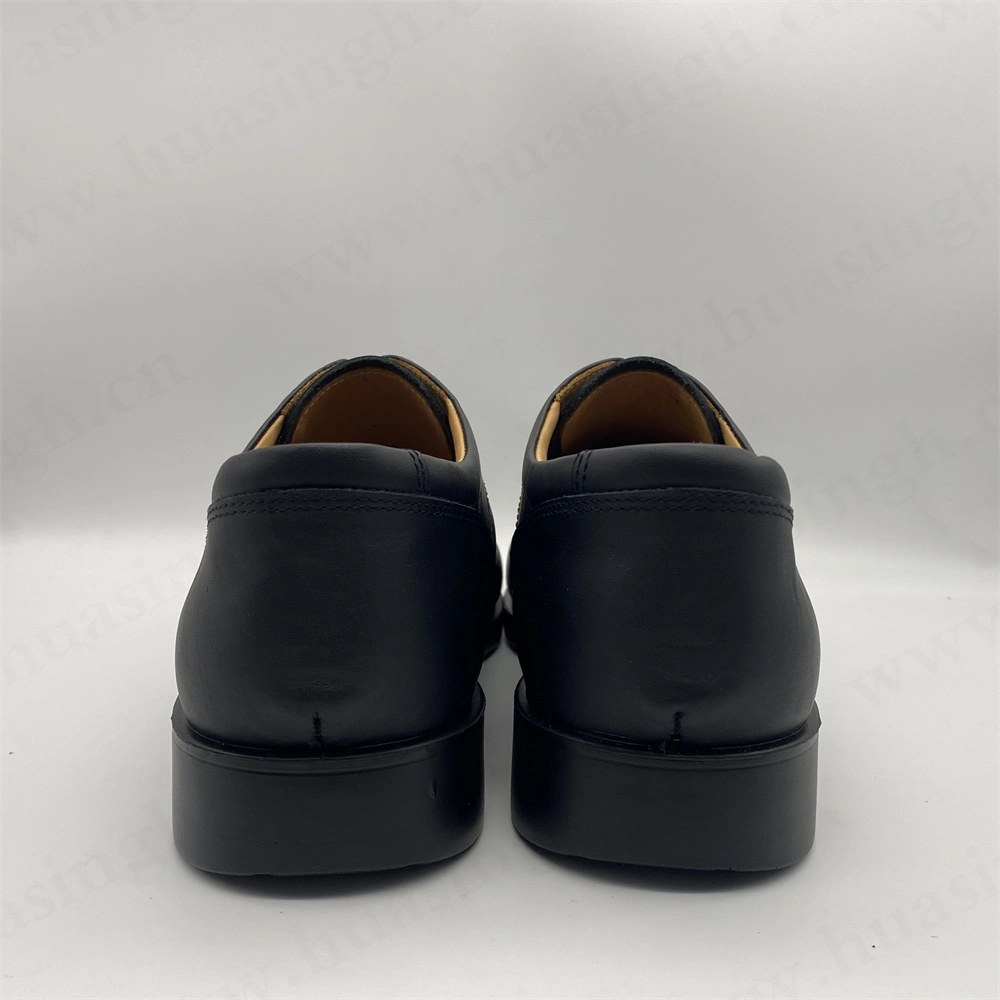 Lxg, Factory Direct Sale Full Grain Leather PU Injection Outsole Black Dress Shoes Hsa028