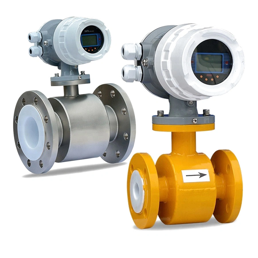 Industrial Chemical Wastewater Magnetic Sewage DN100 Electromagnetic Flow Meter