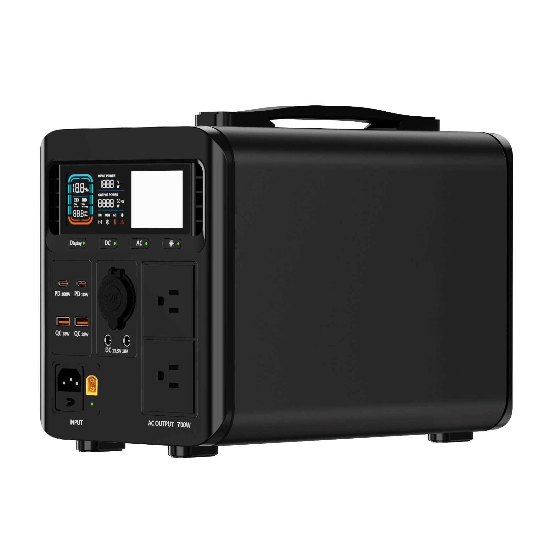 700W 672wh LiFePO4 Battery Portable Power Station Solar Energy System with UPS