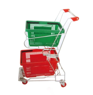 Supermarket Folding Shopping Trolley Carts with Basket