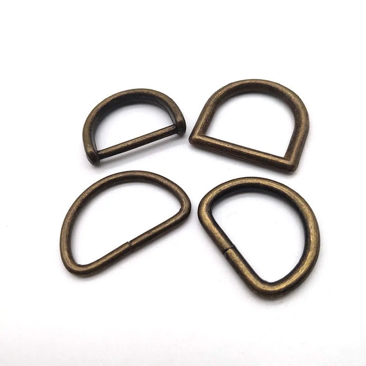 Metal D Ring Gold Color Plating for Bag Strap Belt Buckle Openable D Ring for Handbag