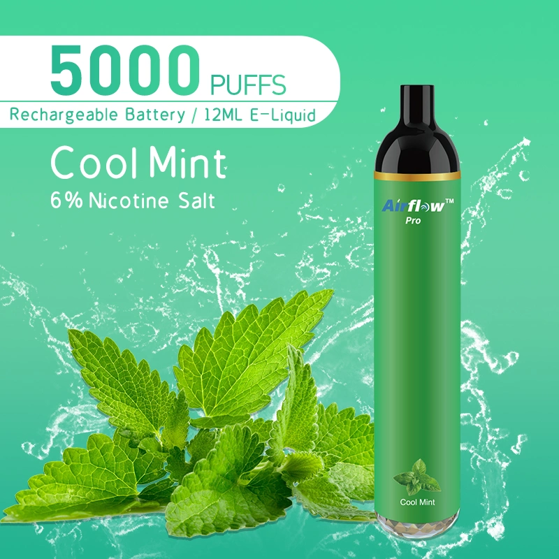 Cabo de aquecimento de núcleo vertical de nova geração e venda a quente, 5000 unidades, descartável Bateria de 650 mAh Vape 12 ml 6% Ncotine