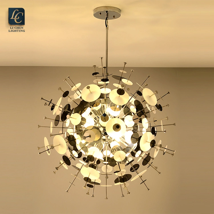 Modern Simple Style Iron Acrylic Round Ball LED Pendant Lamp