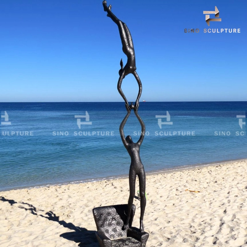 Sculpture de Bronze Patination figure pour la sculpture par la mer dans l'Australie