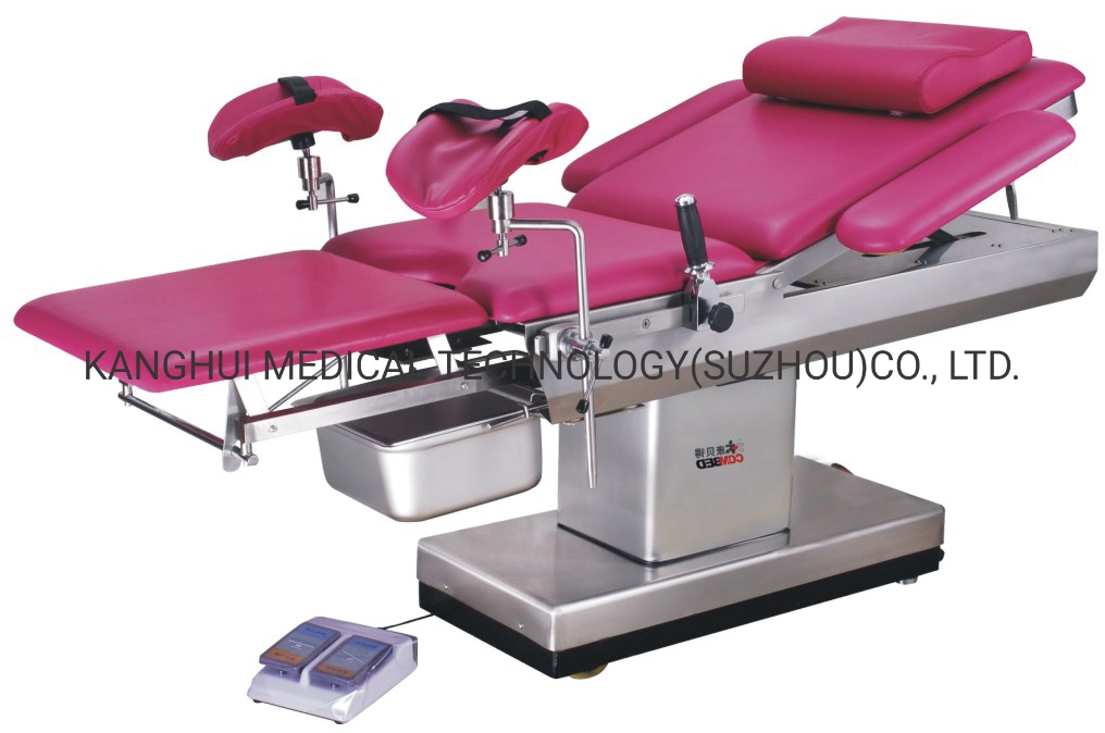 Optional Color Medical Hospital Device Obstetric Electric Foot Control Delivery Bed