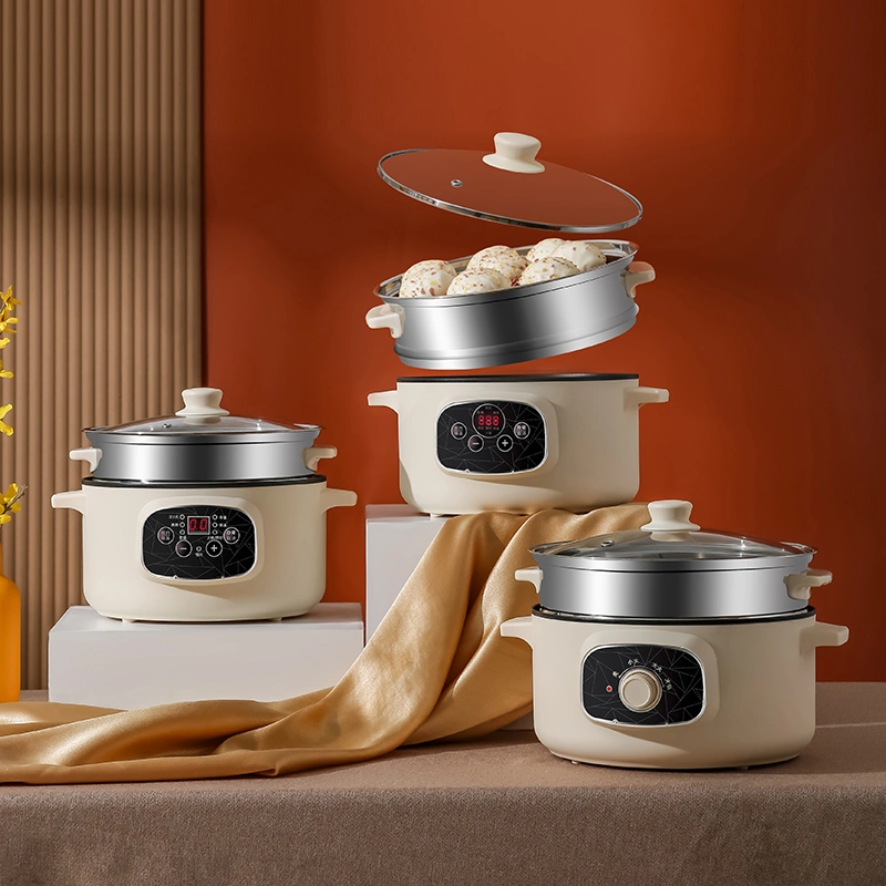 Factory Direct Double-Layer Electric Hot Pot dormitorio de acero inoxidable vaporera Vaporera eléctrica Casa pequeña olla de cocina