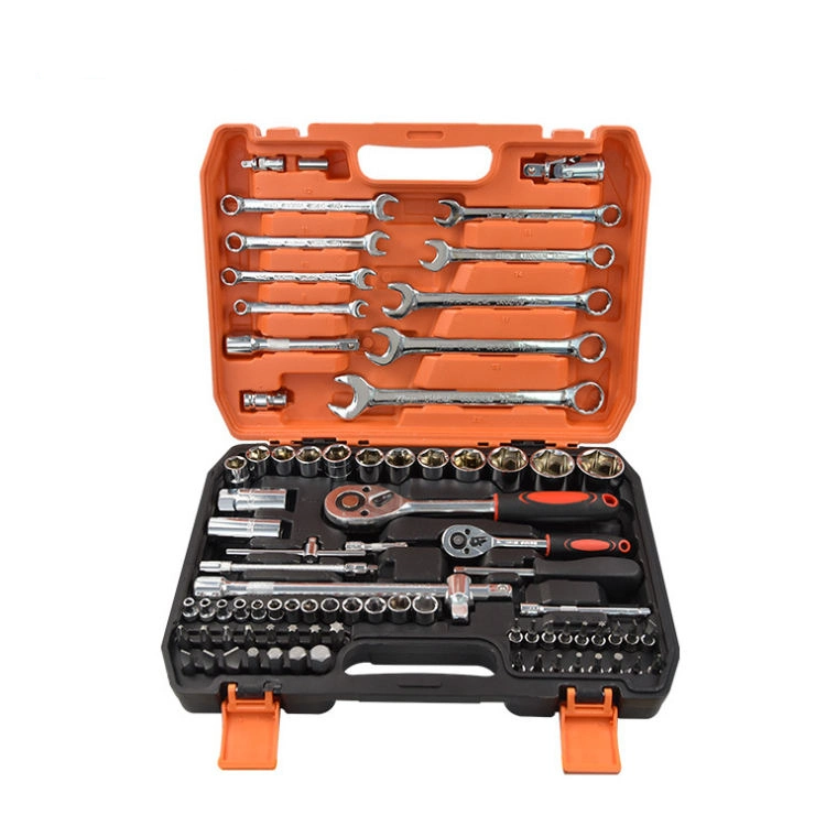 82 PCS Precision Universal Ratchet Wrench Socket Tool Sets