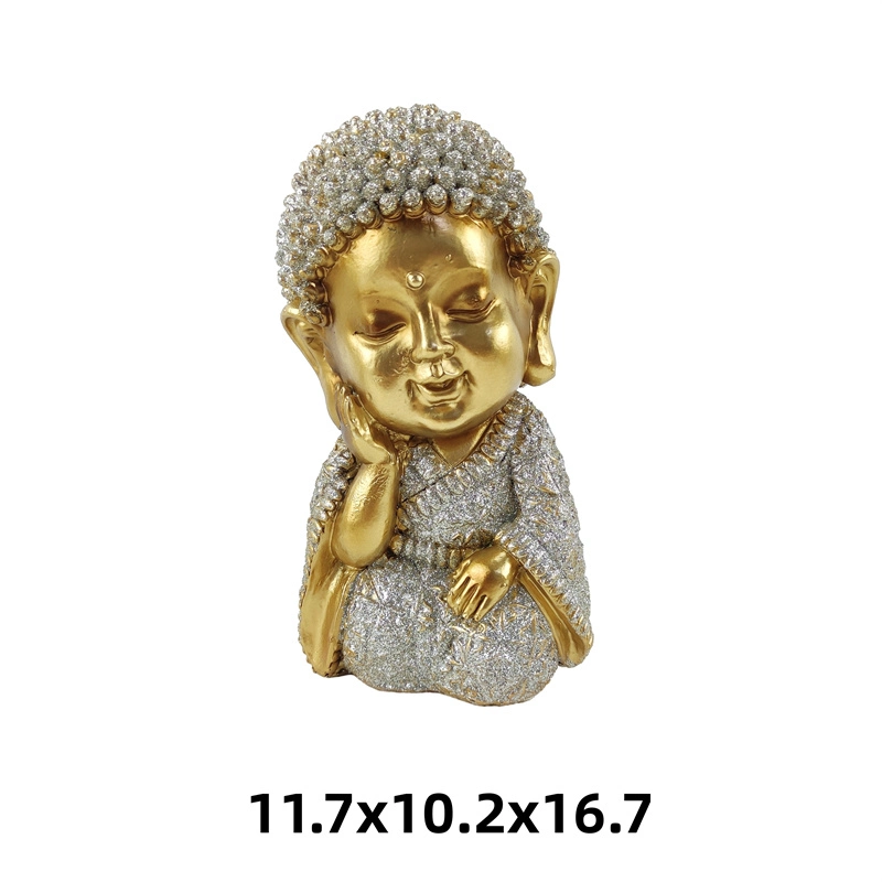 New Design Siting Buddha Statue Sculpture Home Decoration for Office Desk Ornament