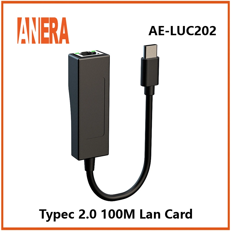 Anera Hochgeschwindigkeits-USB-Typec 2,0 auf Ethernet-Adapter RJ45 Netzwerkkarte LAN-Karte