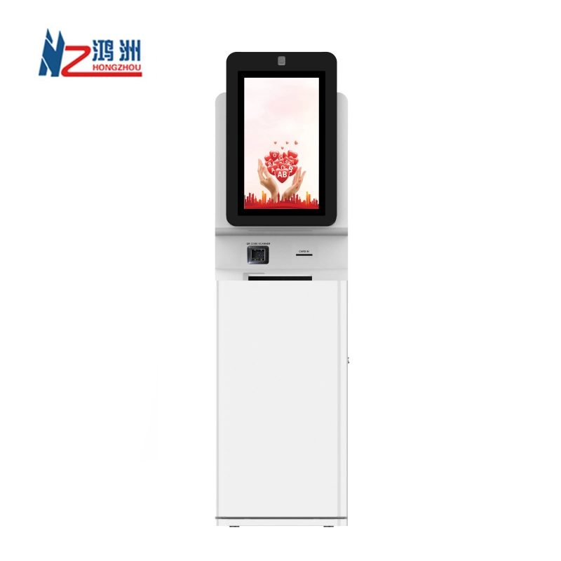 21.5 Inch Factory Cash Payment Kiosk with Cash Acceptor Coin Acceptor A4 Printing Machine Card Dispensing Kiosk