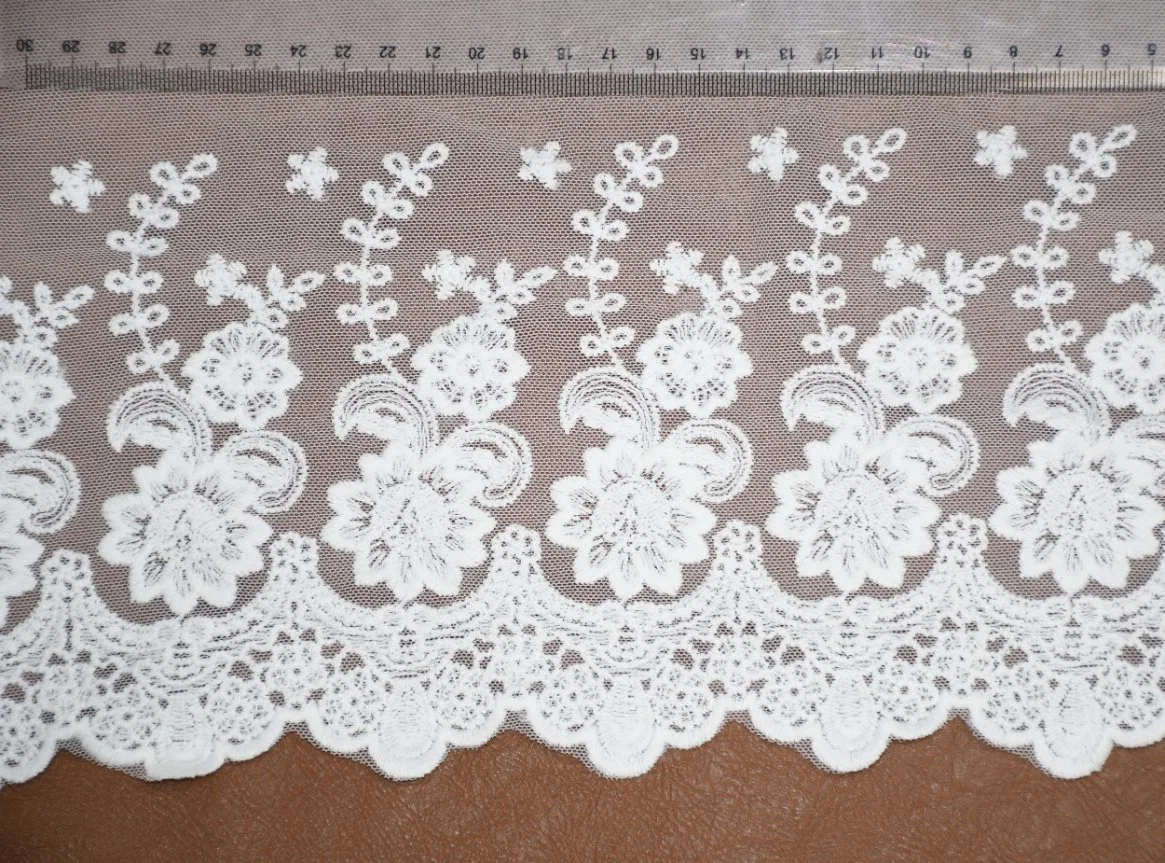 Mesh Fabric Embroider Cotton Lace