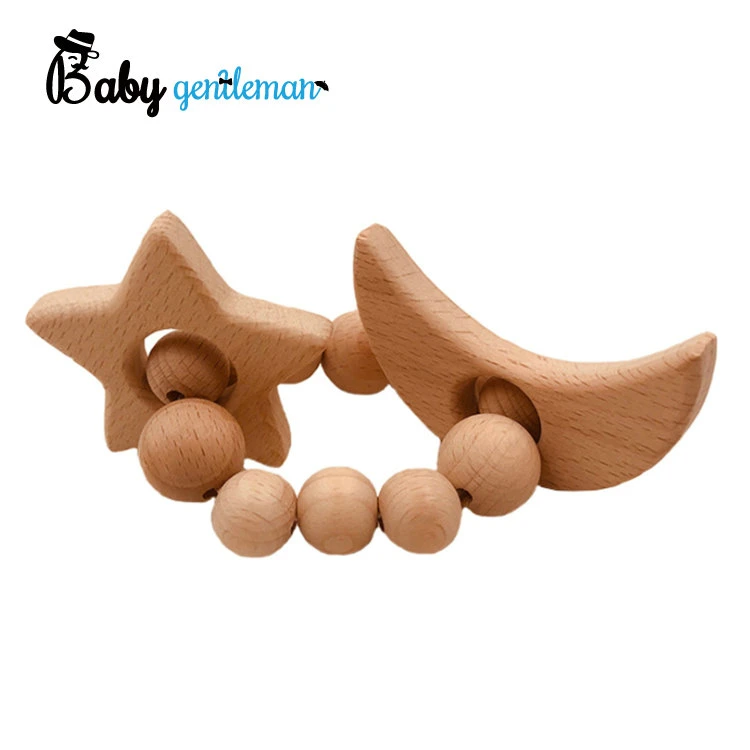 Best Design Fish Shape Wooden Beads Teething Bracelet for Baby Z08189K