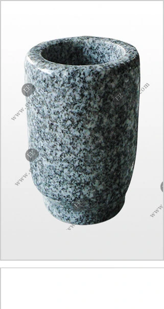 Attractive Design Granite Round Vase for Cemetery Memorial