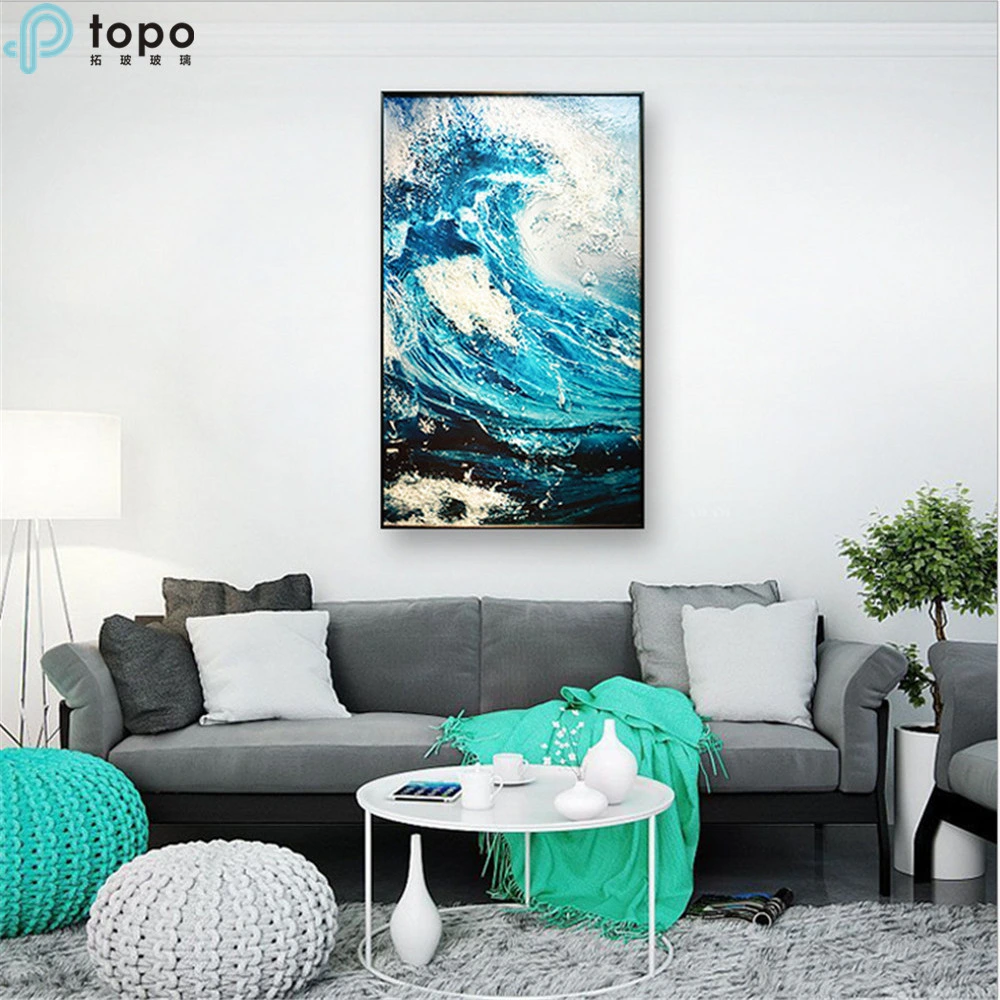 H1000mm*600mm / H1610mm*910mm Chinese Wall Hanging Sofe Decorative Loft Sea Wave Painting (MR-YB6-2023)