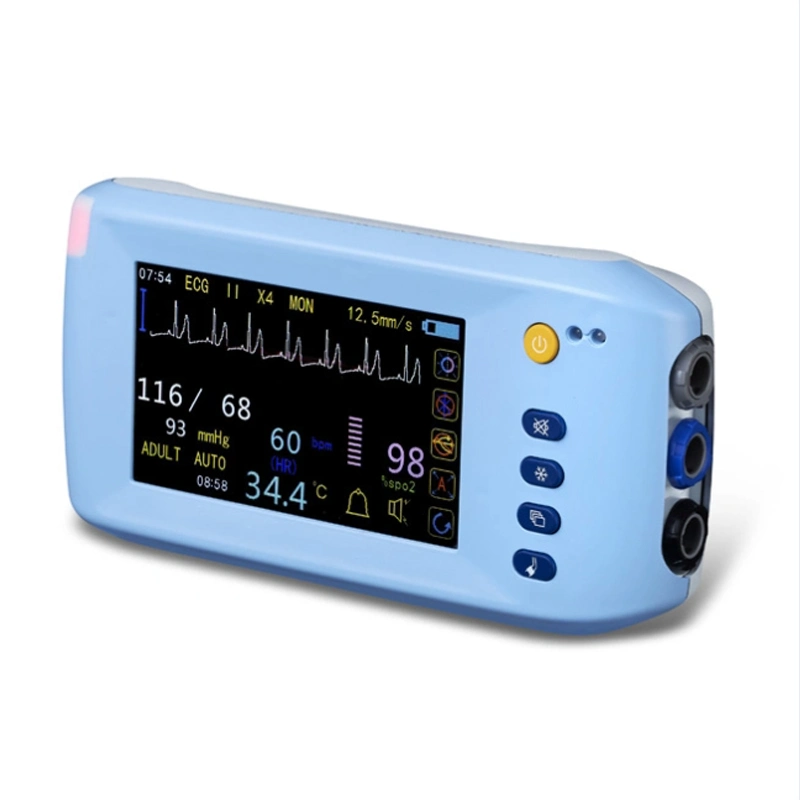 Hospital Equipment Medical Portable Handheld NIBP SpO2 ECG Temp Patient Monitor