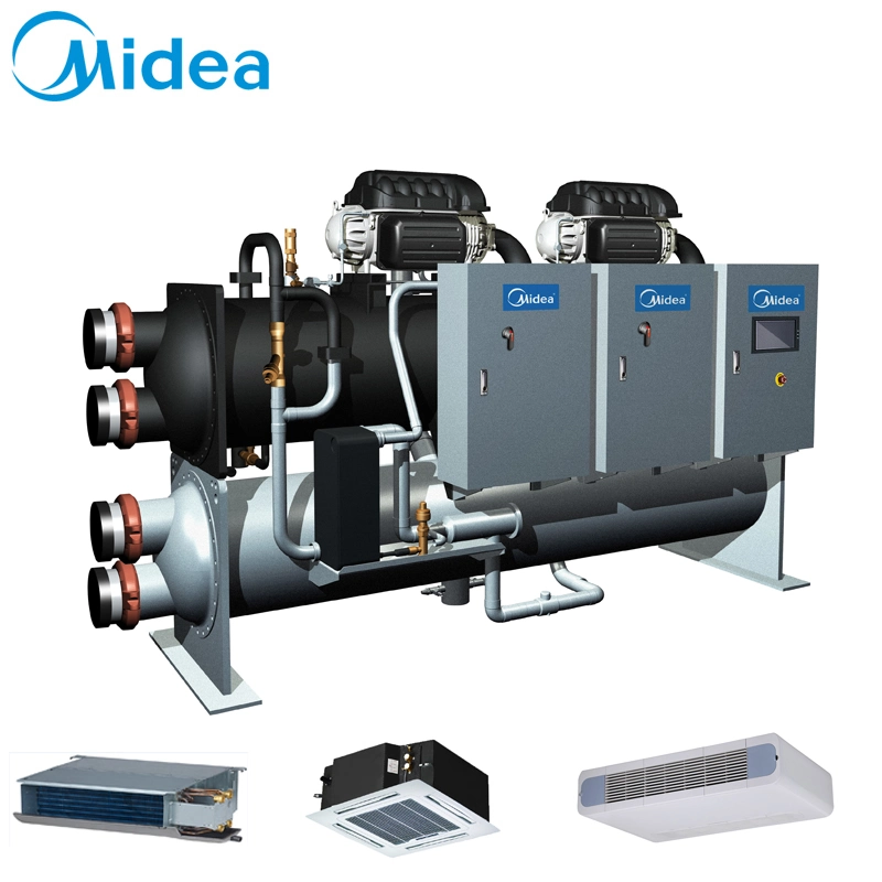 Midea Centrifugal Chiller 450rt Ccwd450hv 1582kw Full Falling Film Evaporator Chiller Central Air Conditioning System