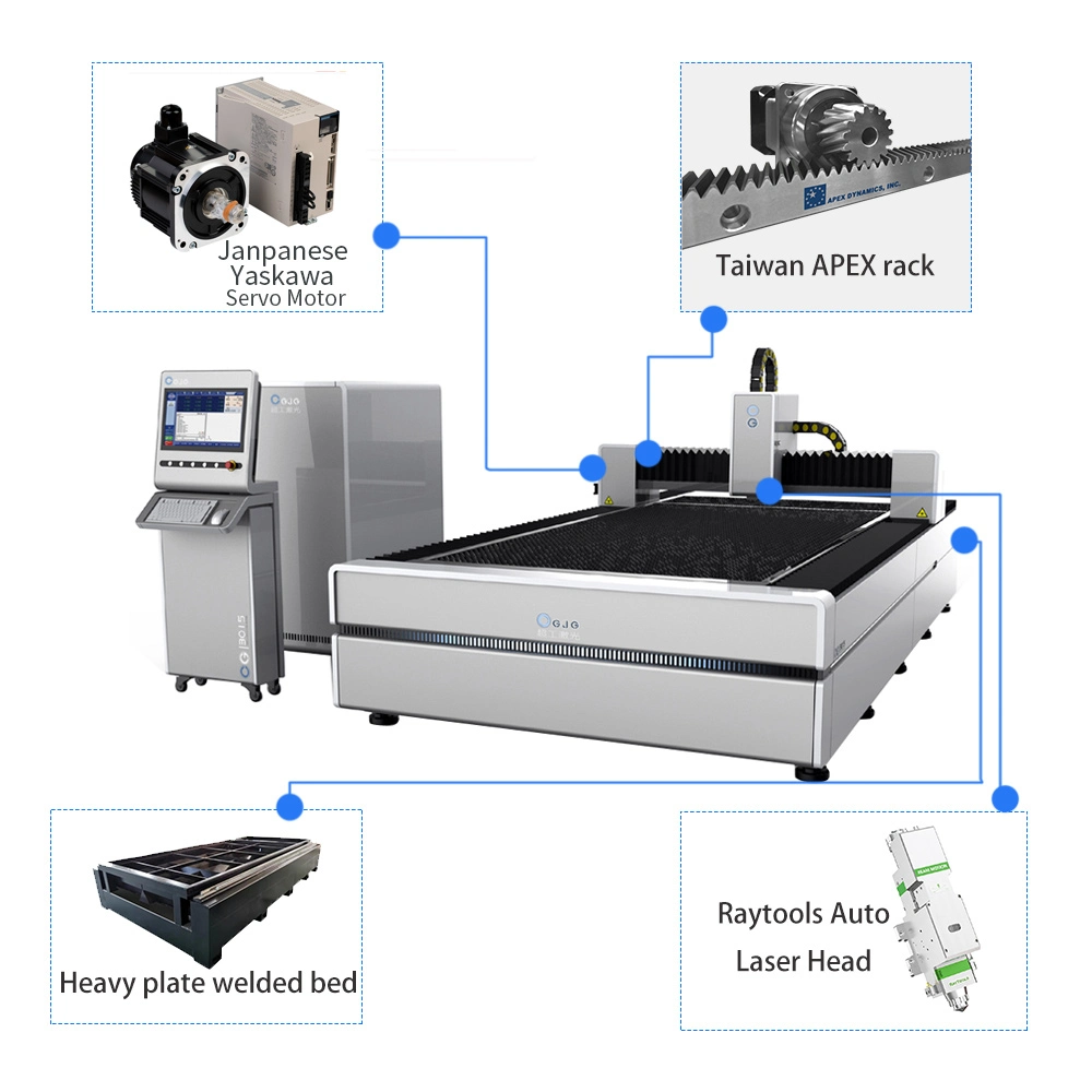 CNC Laser Metal Cutter 2mm Aluminum Fiber Laser Cutting Machine