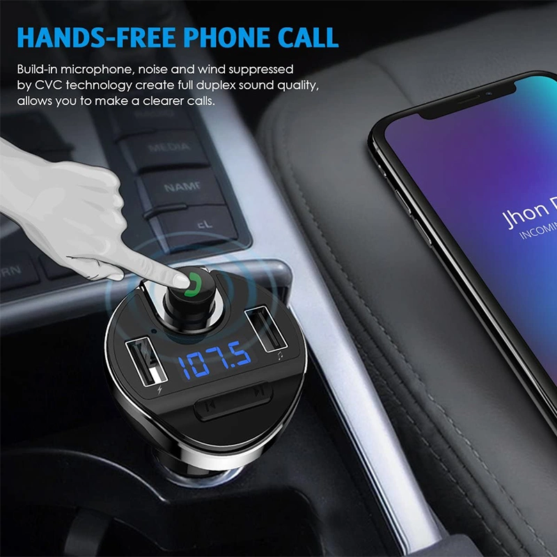 FM Transmitter Hands-Free Call Wireless FM Modulator Dual USB Ports Car MP3 Radio Player Car Accessories