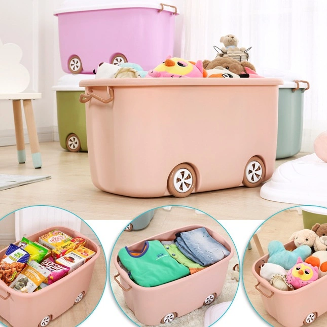 New Design Household Cartoon Plastic Storage Container with Lid