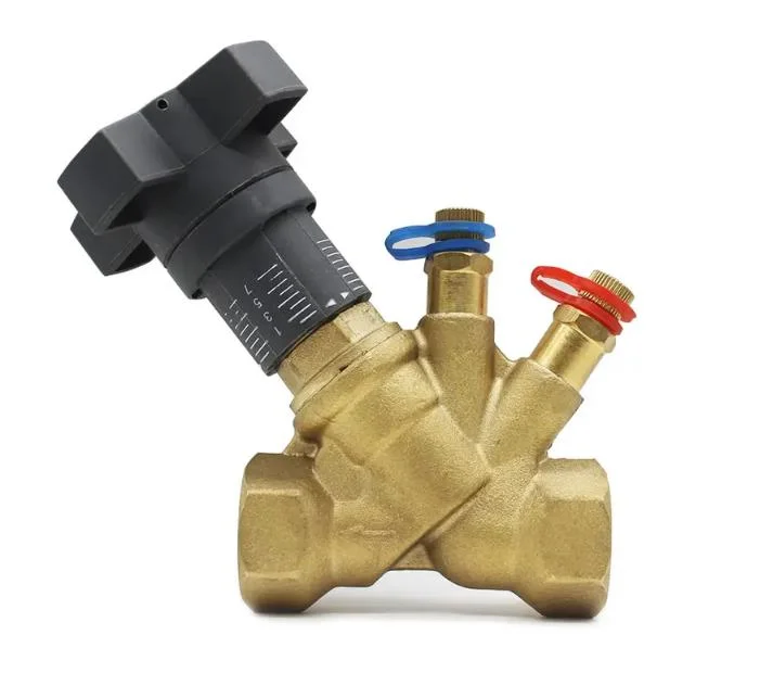 Bwva Thermostatic HVAC Automatic PTFE General Flow Control Manual Water Brass Balancing Valve